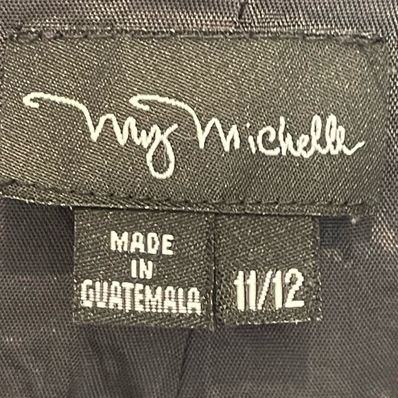 My Michelle Midnight Blue Thin Suit Jacket Size 11/12 - Picture 2 of 6